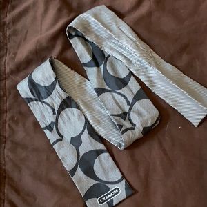 Coach Blue silk pony/purse scarf